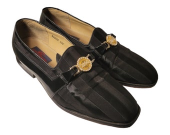 Sleek Tuxedo Patent Loafers Stacy Adams Size 13 M - Etsy
