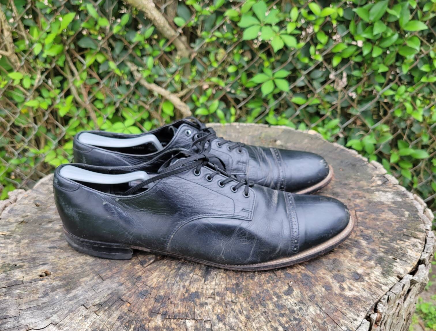 .STACEY ADAMS MEN\'S VINTAGE OXFORD TIE-UP CAP TOE BLACK LEATHER SIZE 10D Amazon.com | Stacy Adams Men main image 3