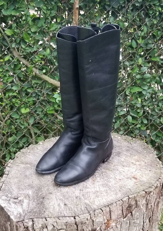 Sz 9 Vintage Riding Boots/Genuine Leather Tall Equestrian | Etsy