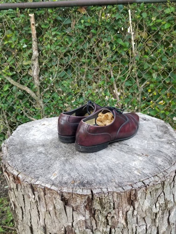 Sz 9 Vintage Oxford Shoes/ Genuine Leather Wingti… - image 8