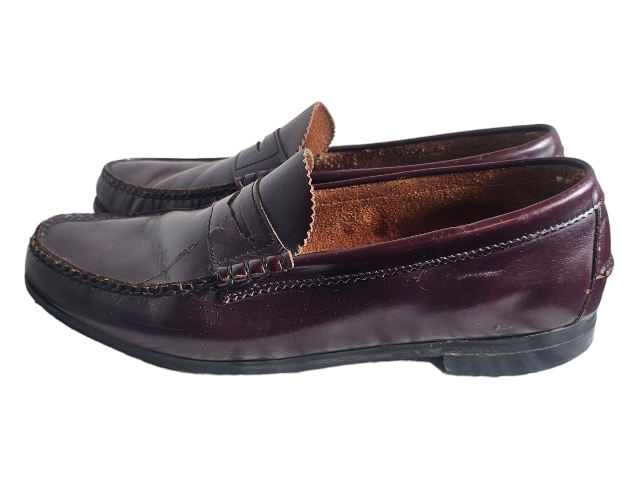 Dexter Dark Brown Leather Penny Loafers - Men