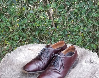 Chaussures richelieu vintage/Chaussures habillées en cuir véritable des années 1980/Chaussures derby Adam Derrick pointure 9,5