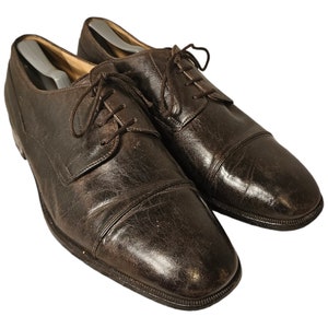 Vintage Bally Rogers bruine leren oxford geklede schoenen - maat 12 D