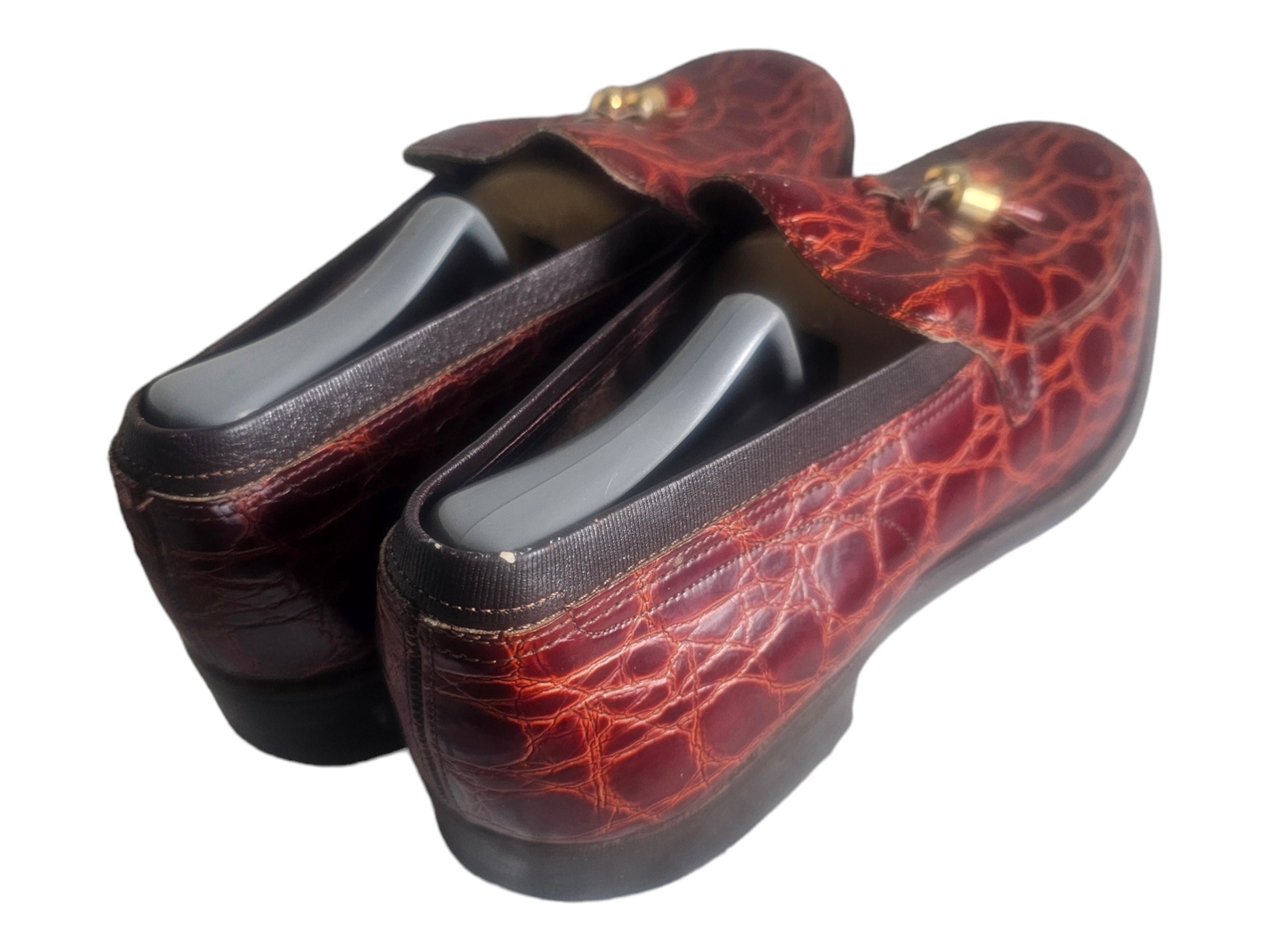 Nettleton USA Alligator Print Tassel Loafers - Size 9/D  display picture 1