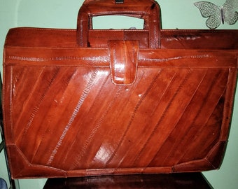 Eel Skin Briefcase - Etsy