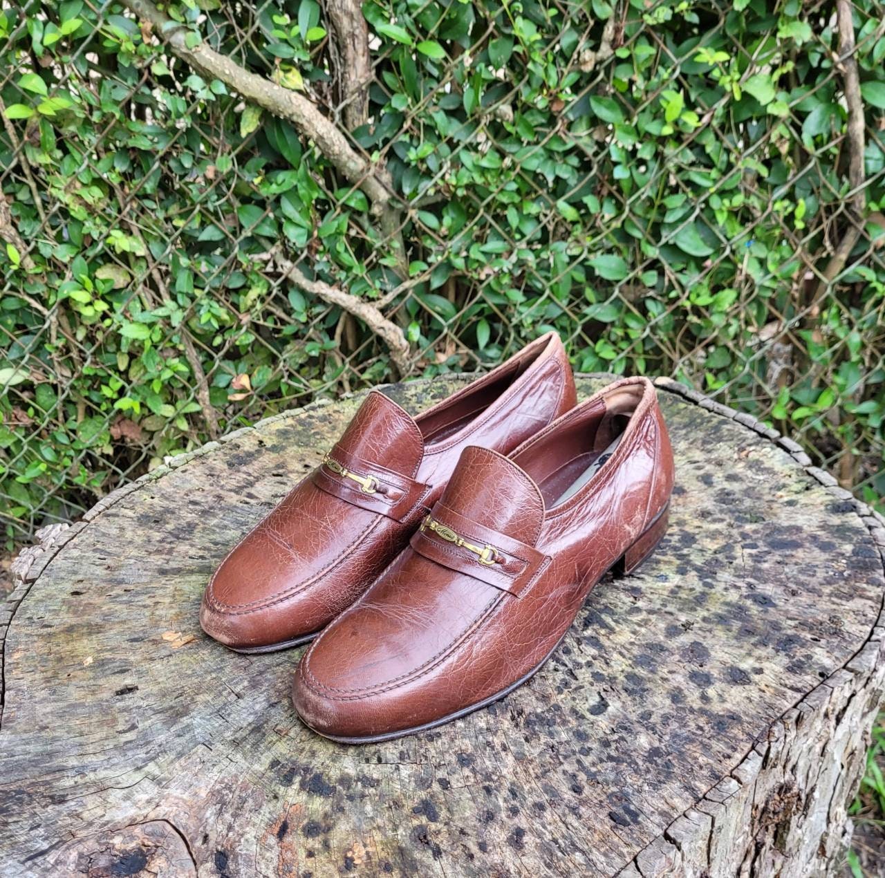 Vintage Monzo Genuine Leather Loafers - Brown Dress Shoes - Size 7