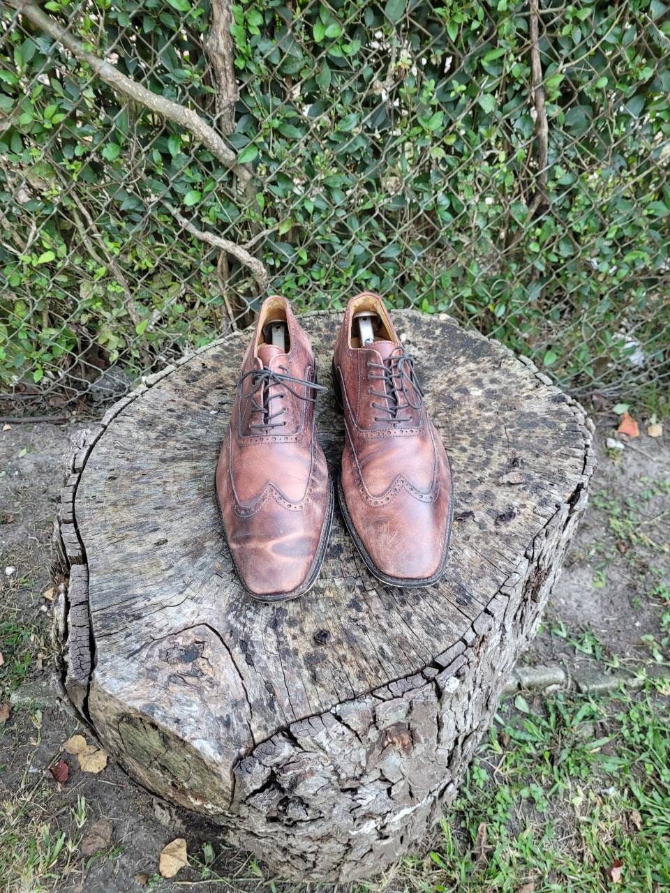 Vintage Marco Vittorio Brown Leather Wingtip Oxford Shoes  display picture 1