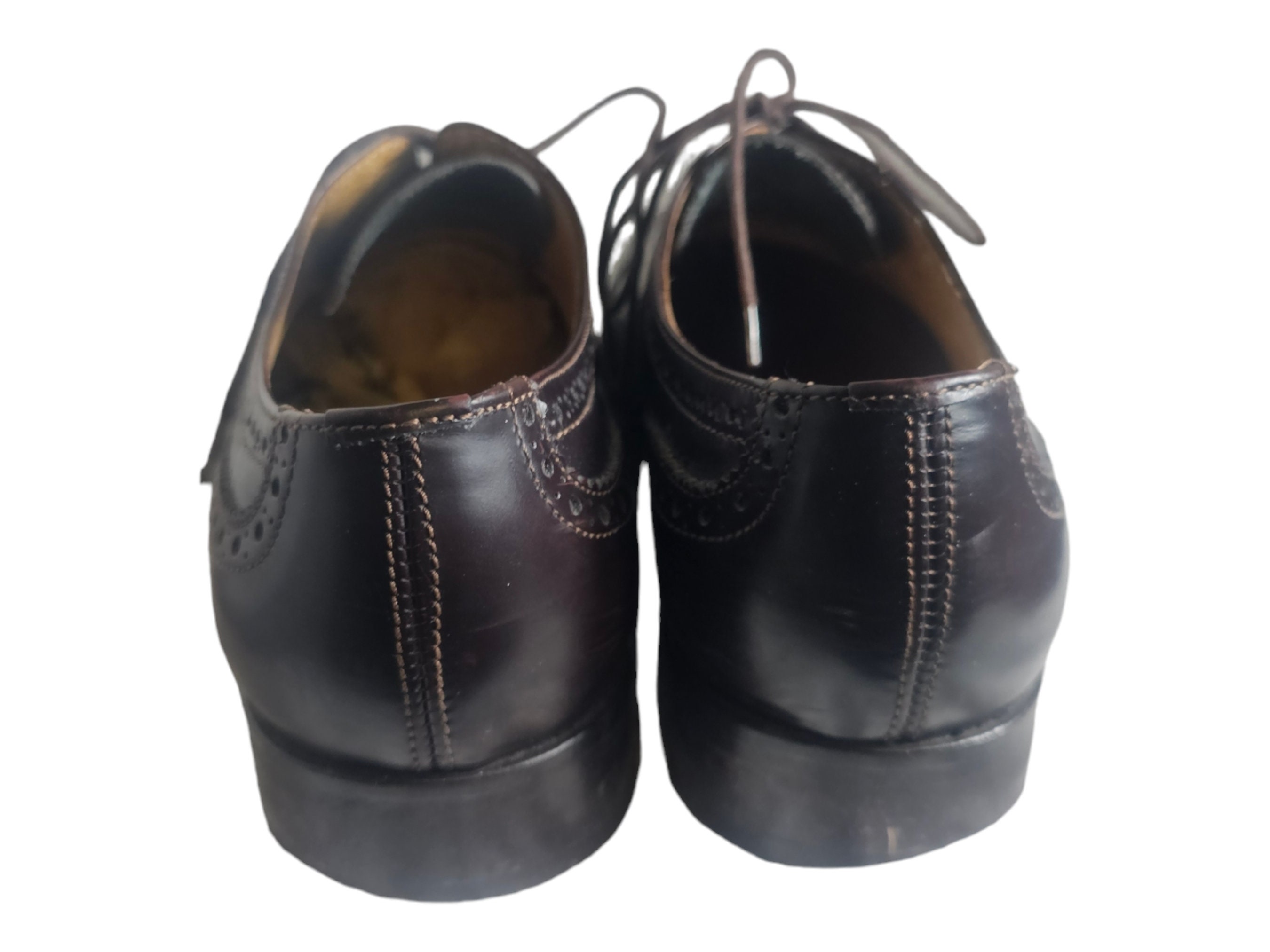 Barney’s New York Leather Oxford Men’s Shoes Size 9 Barneys New York Nero Black Leather Derby Shoes Men Cap Toe  main image 2