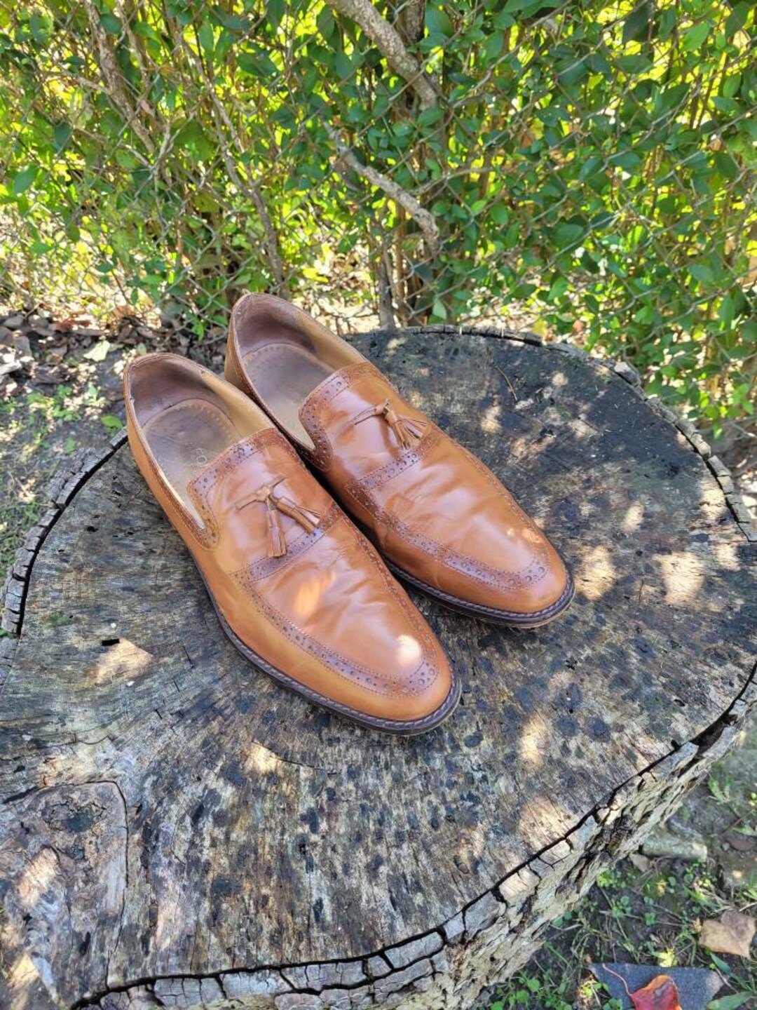Vintage Leather Tassel Loafers - Men's Size 11 - Etsy