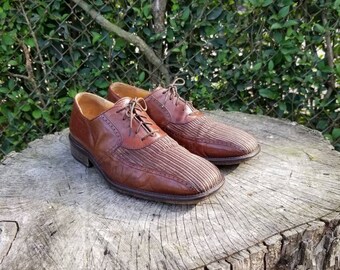 Sz 8.5 Vintage Mens Mercanti Fiorentini Italian Made Oxford Shoes