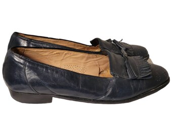 Brass Boot Handmade Leather Tassel Kiltie Slip on Loafer Men  display picture 3