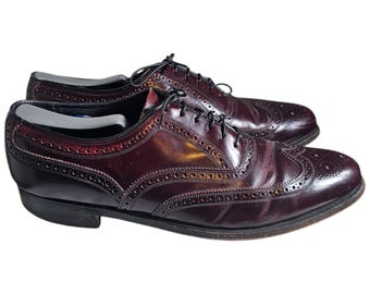 Florsheim Men’s 11 Lexington Wingtip Dress Shoes Burgundy Leather Oxfords S5 Florsheim Lexington Men main image 4