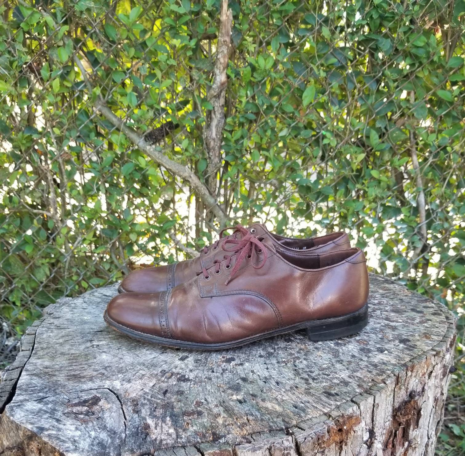 ステイシーアダムス ブラウン キャップトゥ オックスフォード 11 2E