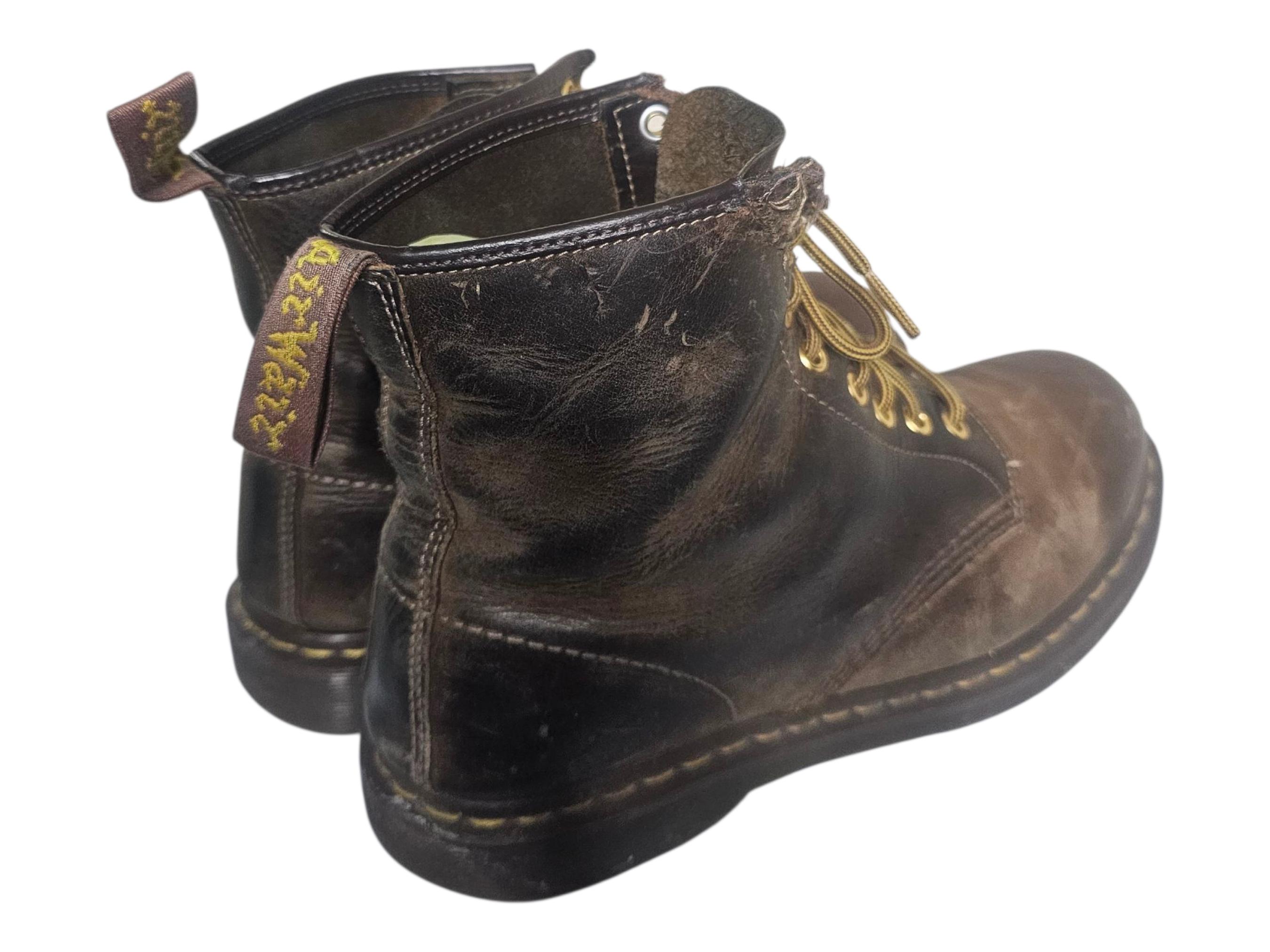 Dr.‎ Martens Brown Leather Air Wair Boots Size 8 Dr Martens Dawes Brown Leather Air Wair Shoes | Mercari main image 3