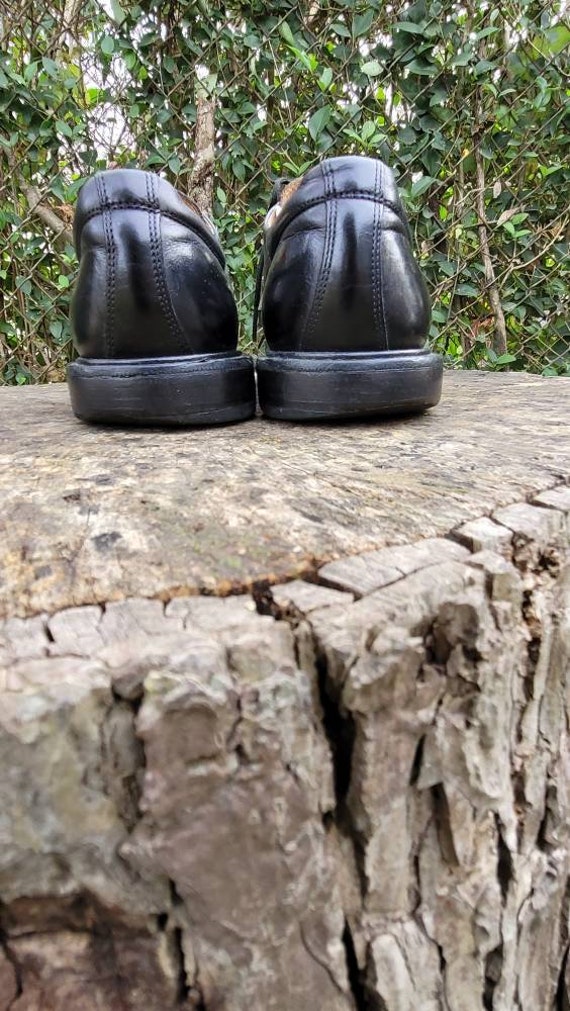 ジョンストン＆マーフィーのヴィンテージ メンズ ブラック レザー  