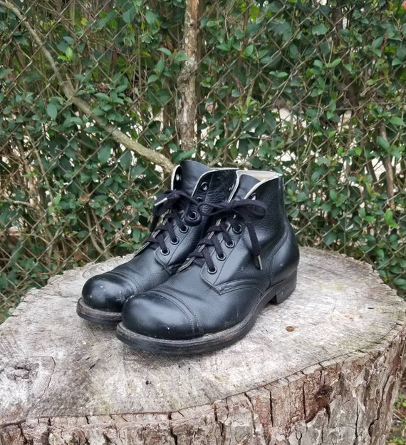 mens vintage black boots