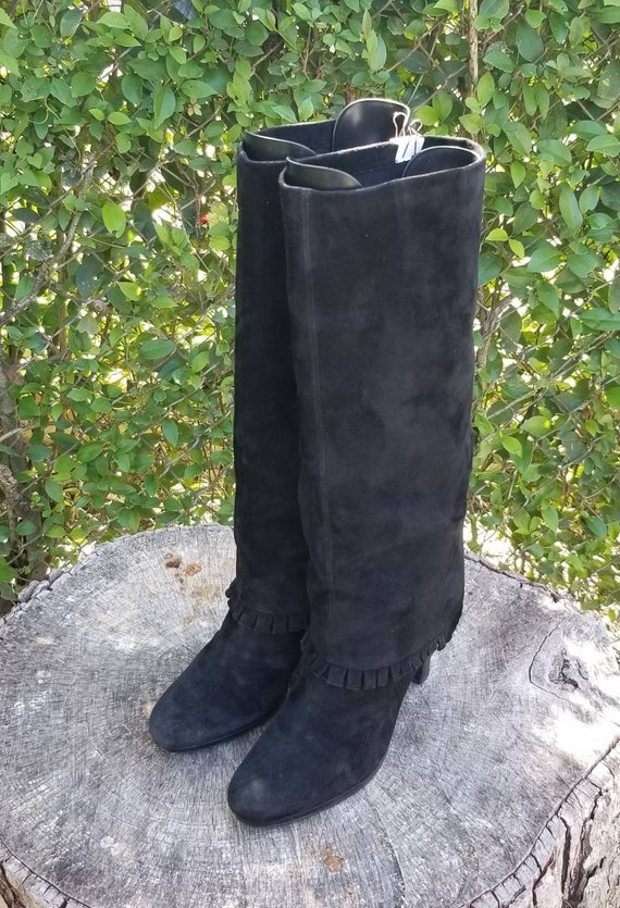 Sz 9 Vintage Knee High Boots/Genuine Leather High
