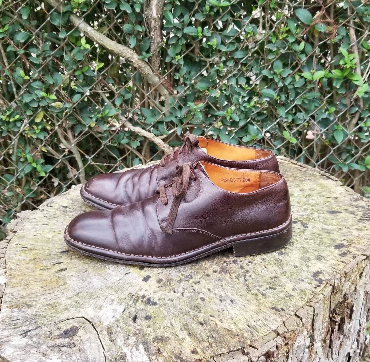 John Varvatos Stanton Derby Oxfords: Hand-dyed Italian 