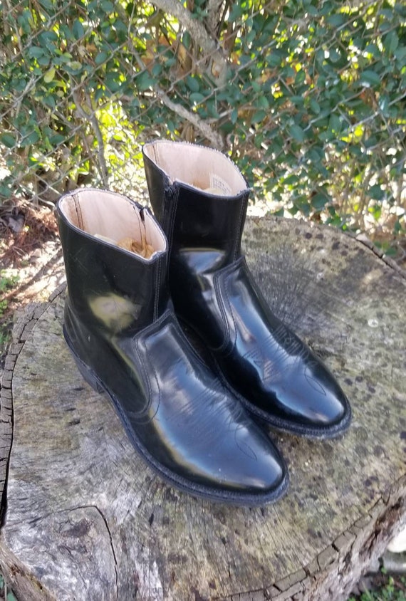 Leather Classics Men's Patent Leather Dress Boots