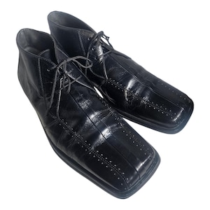 FRATELLI Shoes Mens Leather Size 10 M Square Toe Black Fratelli Footwear  Dress - Etsy