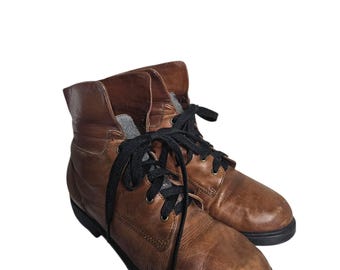 Cherokee Ankle Booties Lace Up Genuine Leather Size 9 Women