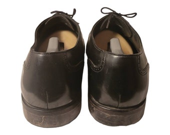 Chaussures Oxford Habillées Bostonian Cuir Noir Pointure 10.5 M - Made In Italy, Occasion