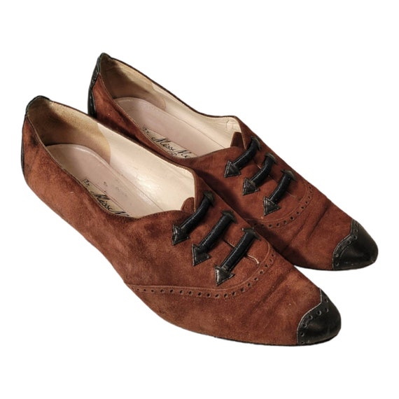 Vintage Miss Maud Paris Suede Leather Shoes: Victorian Style (US Size 6/EU 36)