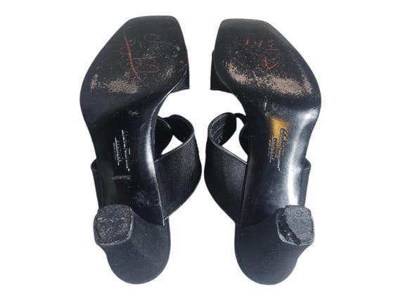 【関税&送料込】Salvatore Ferragamo Black Satin Sandals Salvatore Ferragamo Salvatore Ferragamo Black Satin Ankle