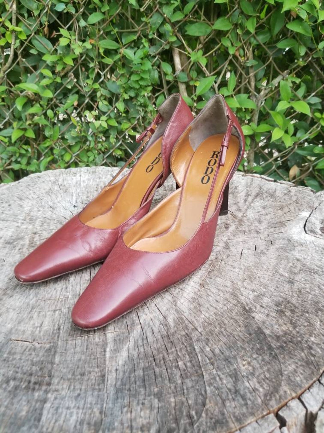 Décolleté vintage in pelle italiana RODO Tacco alto marrone moka