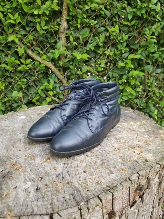 Vintage Ankle Boots/Genuine Leather Lace Up Bootie