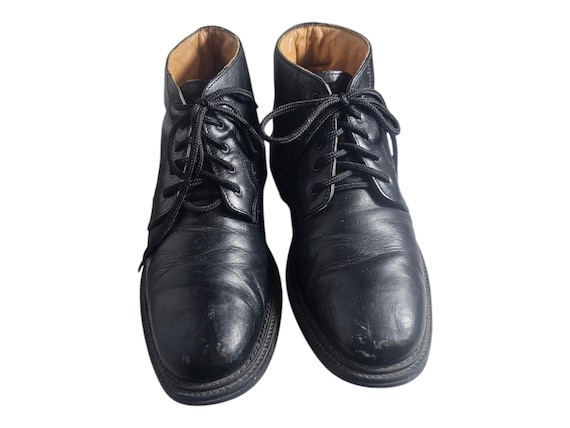 Venturini Boots Sz 10 Black Chukka Leather Men Venturini Boots Sz 10 Black Chukka Leather Men - Etsy main image 3