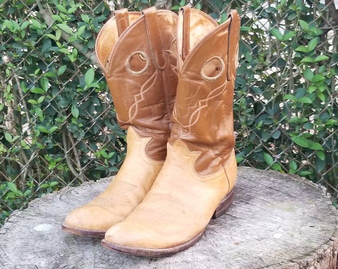 Vintage Cowboy Riding Boots/western Style Rodeo Boots/genuine Etsy