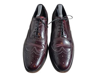 Florsheim Lexington Men Size 11 C Burgundy Wingtip Oxford  display picture 2
