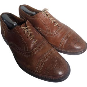 Allen Edmonds Jackson Derby‎ Brown Pebbled Leather Mens 12 E Wide Allen Edmonds Mens Jackson Derby Oxford Brown Leather Dress  main image 3