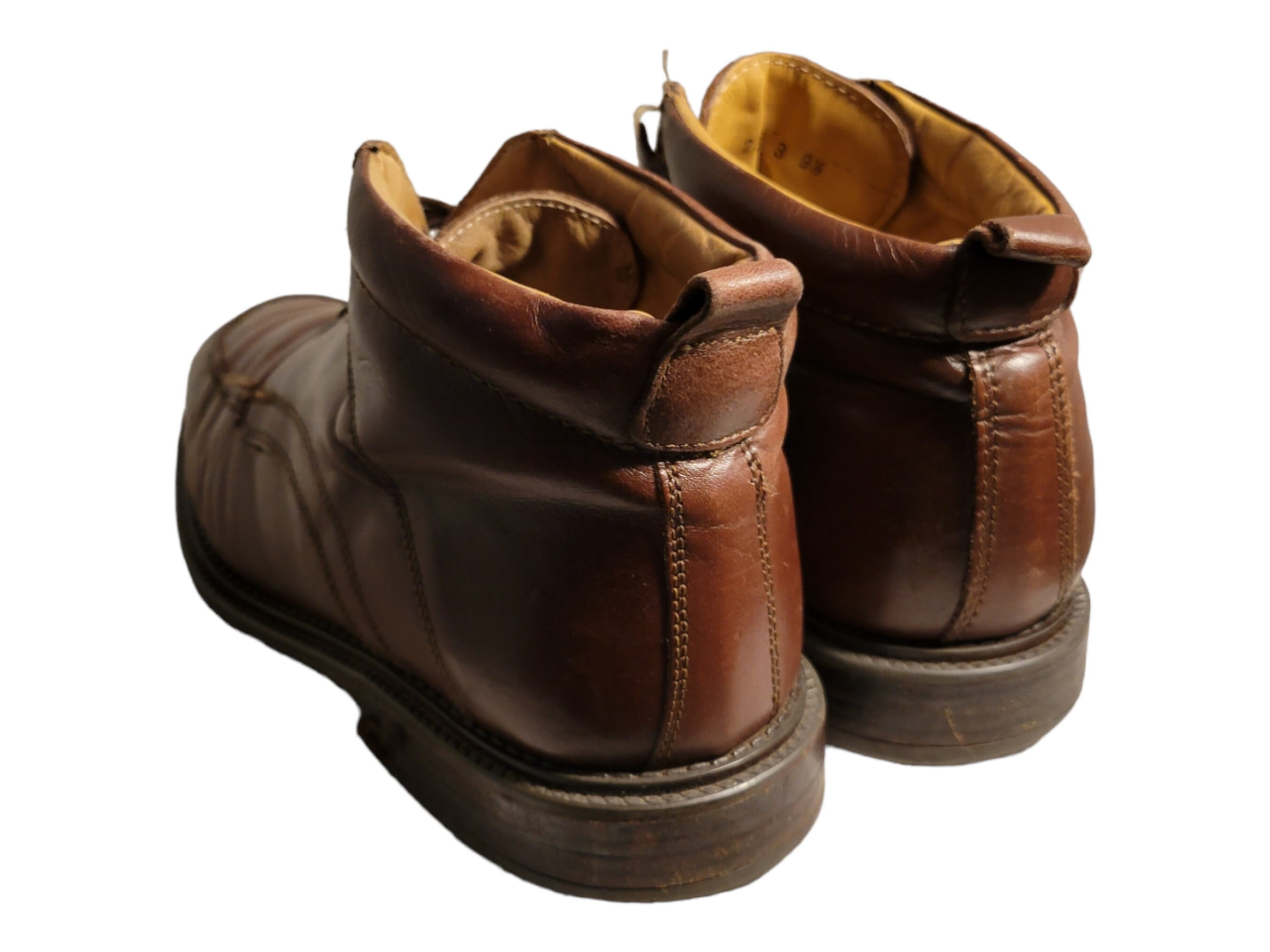 EASE By Florsheim Mens Leather Brown Chukka Boots Italy Shoes Size 9.5 M FLORSHEIM @ EASE Brown Leather Boots Men main image 3