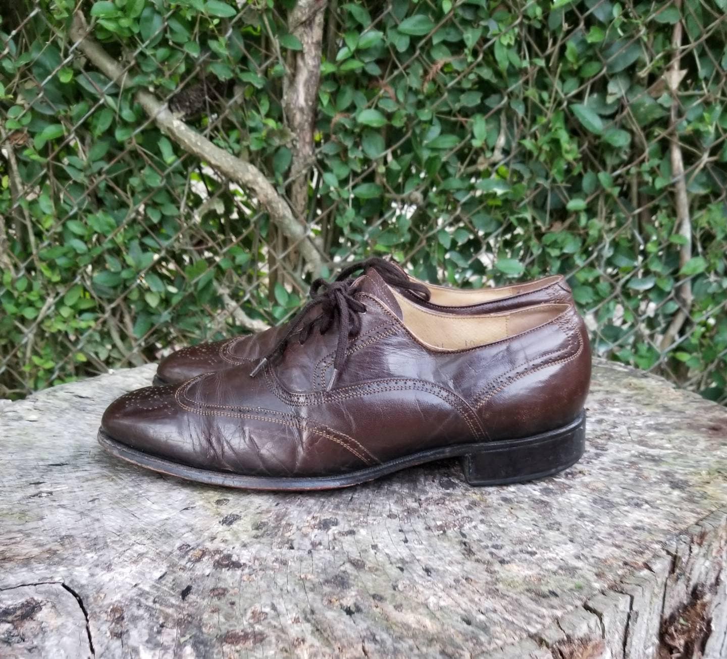 French Shriner Sterling Leather 11D Wingtip Brogues Oxford Mens Dress Burgandy Amazon.com | Allen Edmonds Men main image 4