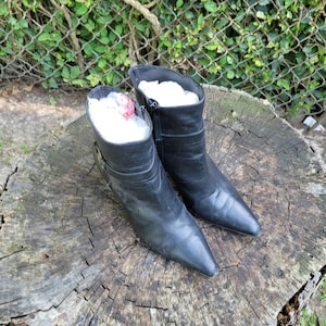 Gr. 5.5 Ankle Booties / Schwarze Stiefeletten Vintage 90er Jahre
