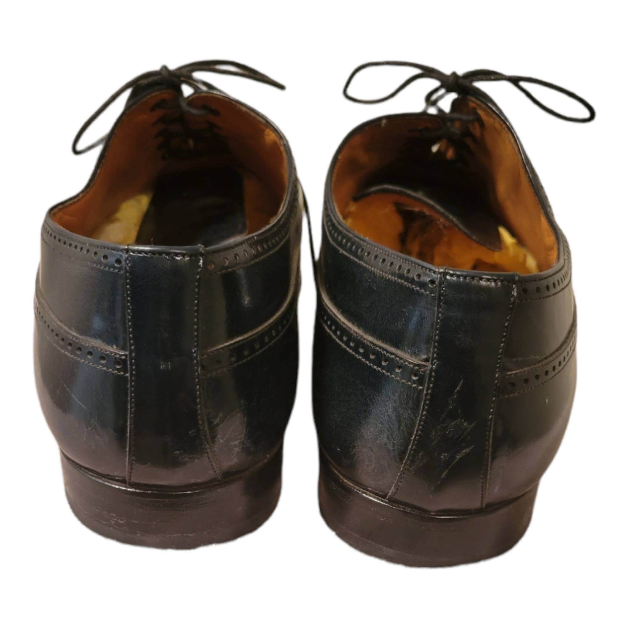 Vintage Blue Leather Wingtip Dress Shoes - Miguel Angel 