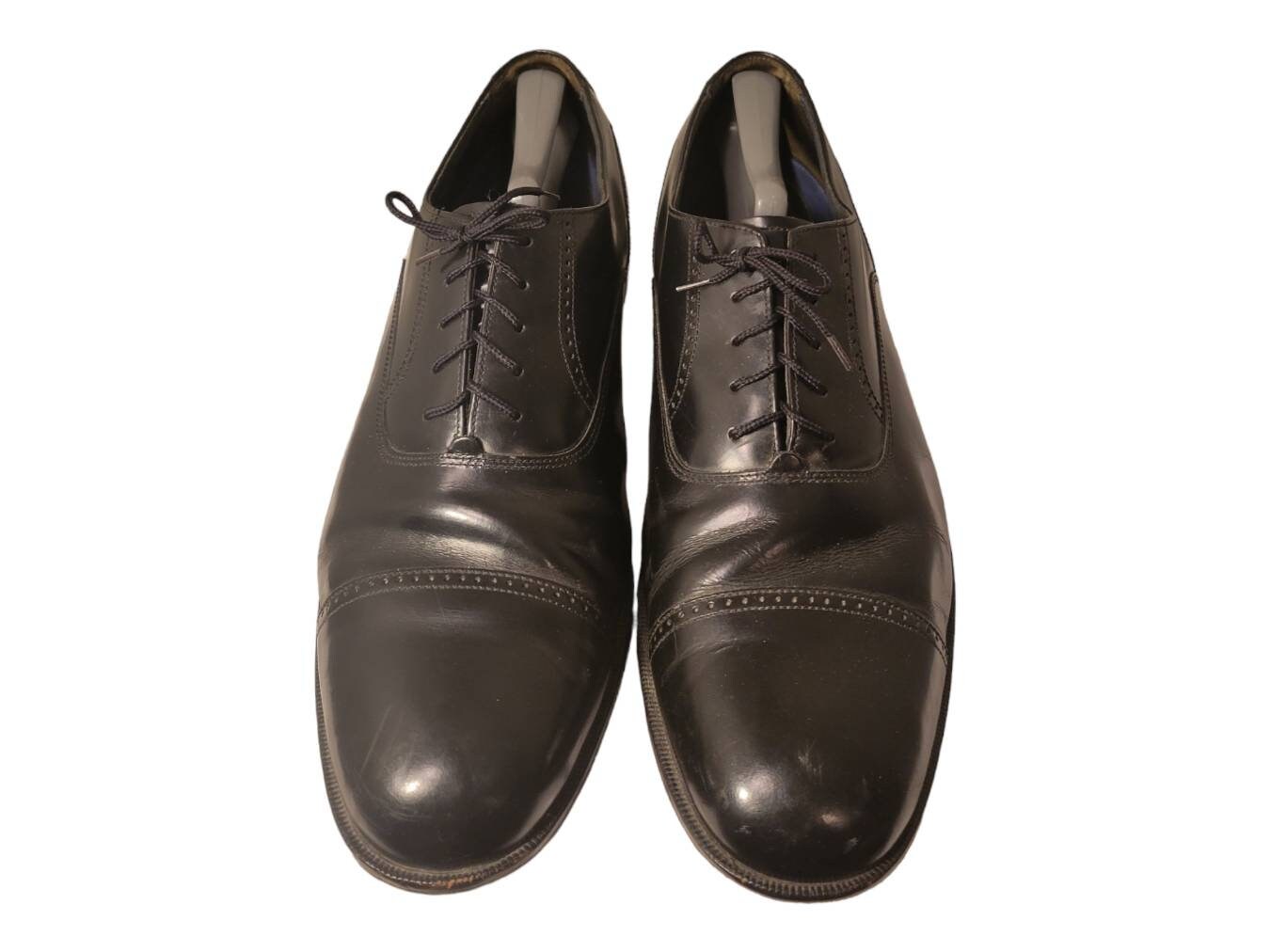 Stanley Blacker Couture Tan Pebbled Leather Cap Toe Oxfords 8 W Shoes Stanley Blacker Men main image 3