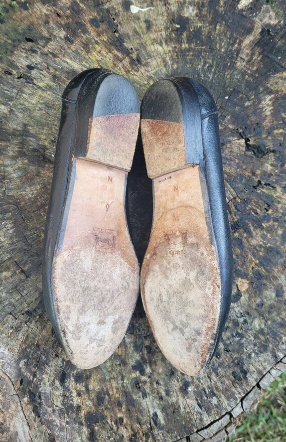 Women Vintage Black Flats By Bally Size 6.5/Women… - image 10