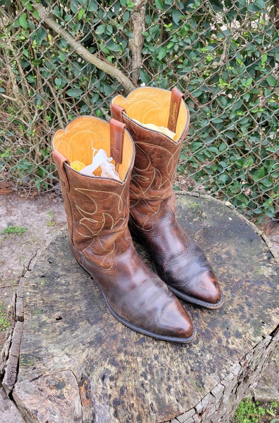 Fe ciega Arroyo oficina postal Botas de vaquero desgastadas y rotas Wrangler Vintage para - Etsy México