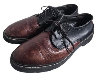 Fabio De Luca Men\'s Shoes Size 10 Brown/Black Leather  Lace Up Shoes FABIO DE LUCA Brown/Black Rugged Casual Shoes From Men main image 4