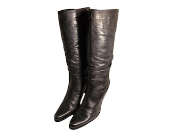 Nine West Junessao Leather Scruch Boot 9.5