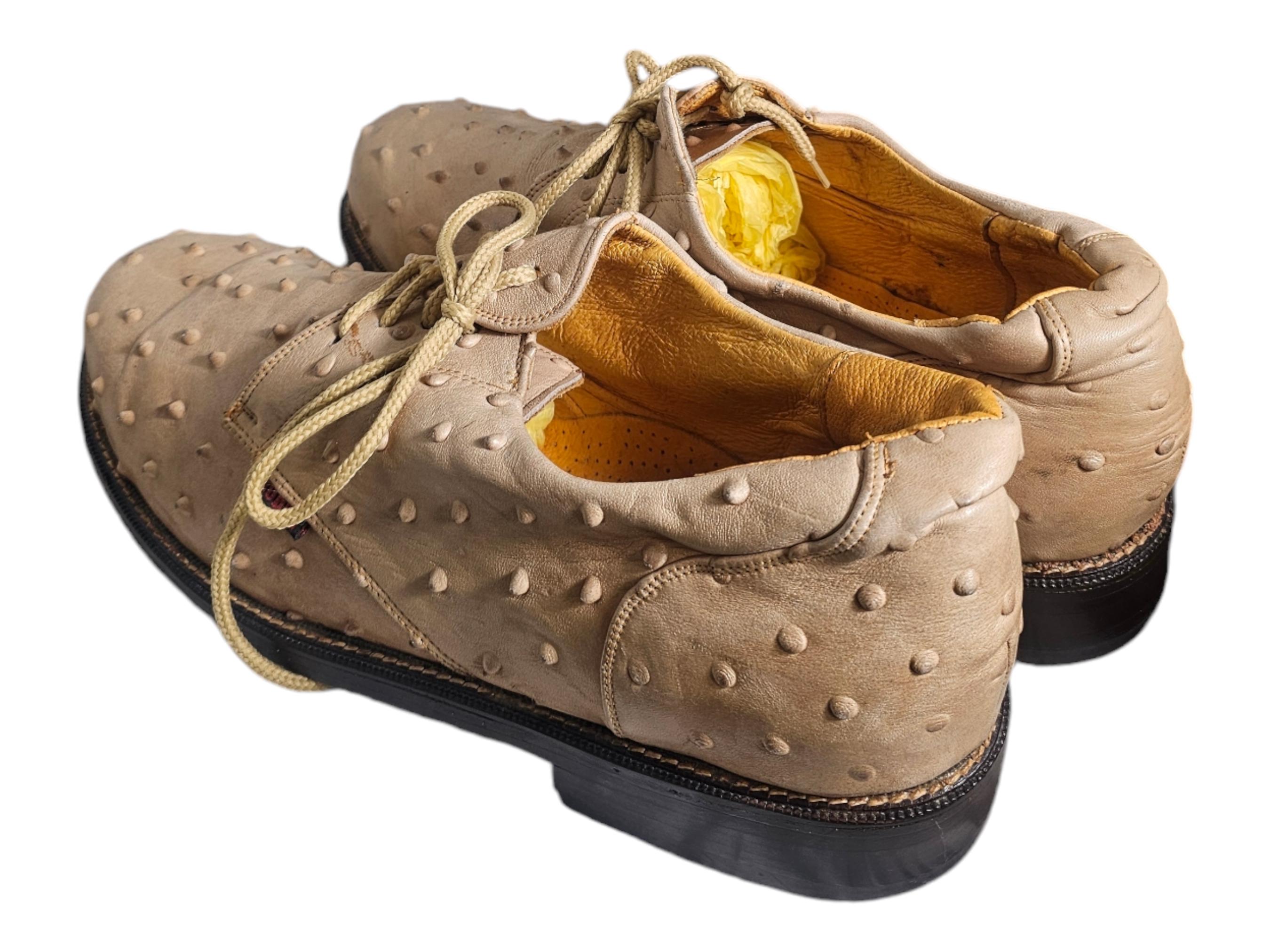 Vintage Rudel Rogers Ostrich Leather Oxford Shoes - Size 13  display picture 1