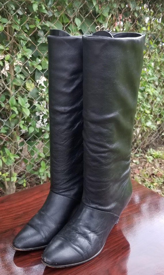 genuine leather knee high boots