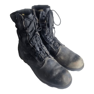 Botas militares para hombre, zapatos de policía de seguridad de alta  calidad, antideslizantes, botas de combate de comando, botas tácticas de  piel de