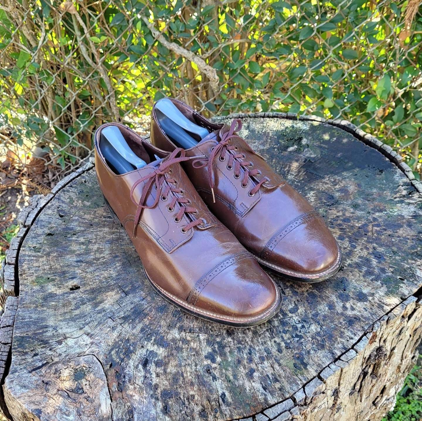 Vintage 70s Stacy Adam Brown Leather Oxford Dress Shoes - Etsy