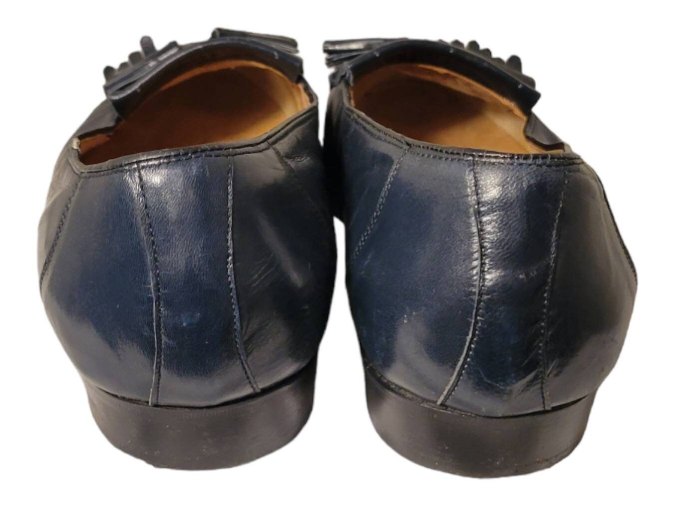 Brass Boot Handmade Leather Tassel Kiltie Slip on Loafer Men