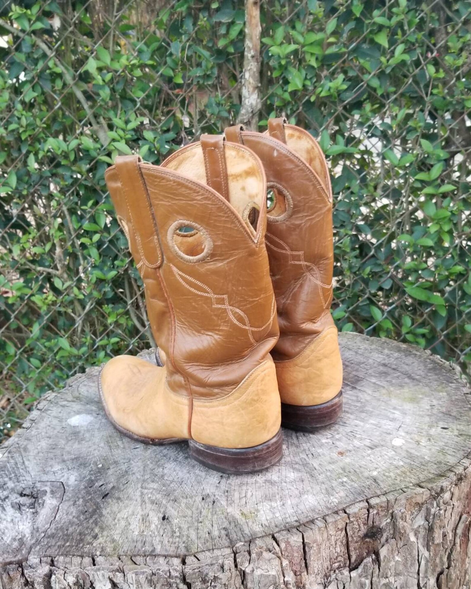 Vintage Cowboy Riding Boots/western Style Rodeo Boots/genuine Etsy