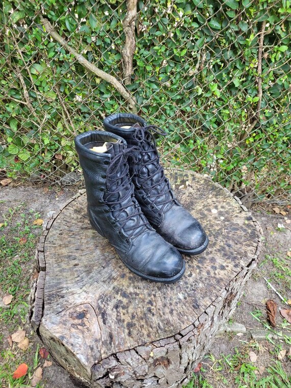 black combat boots size 3